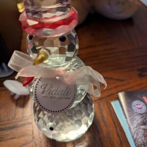 Vidali Collection Crystal Snowman Figurine